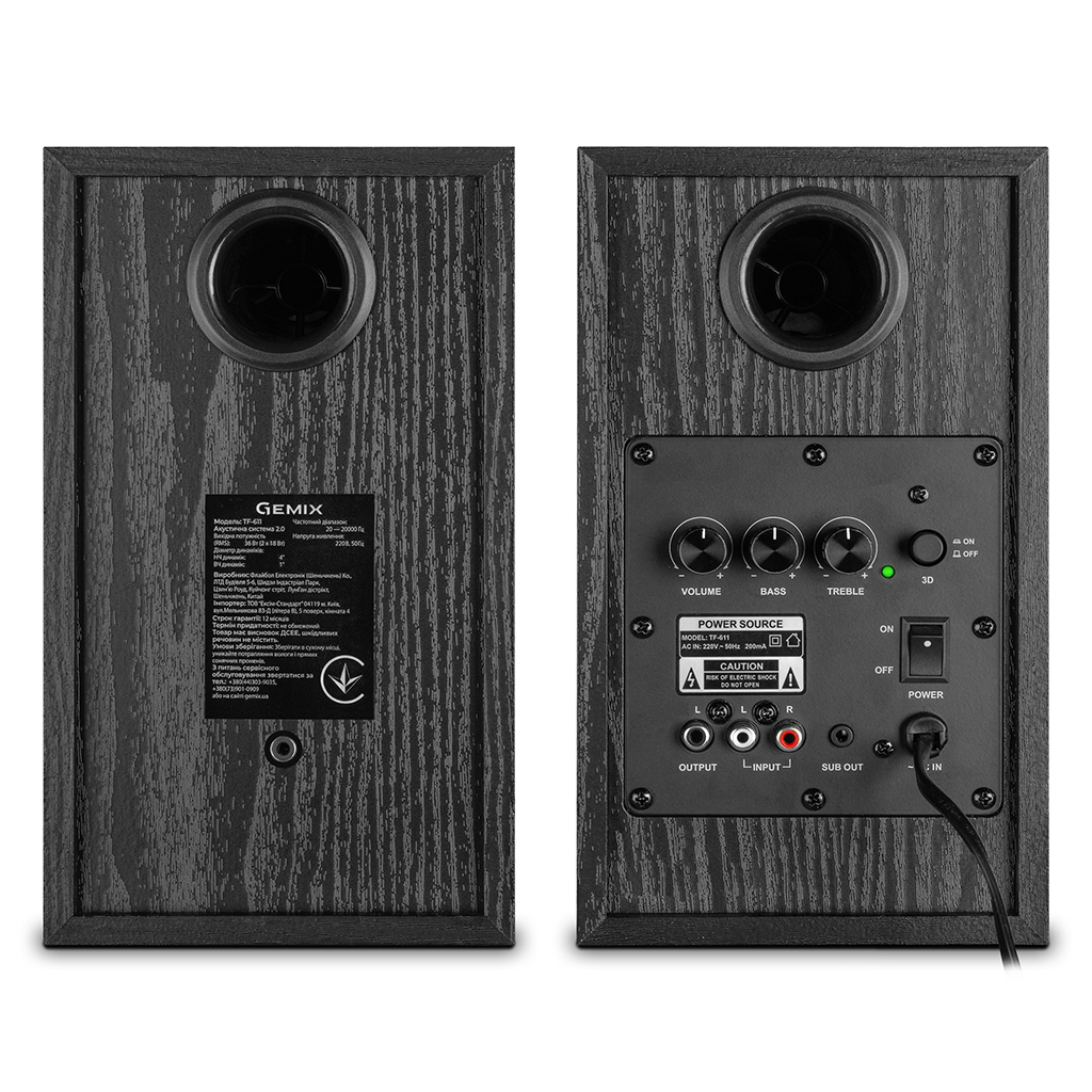 Акустична система TF-611 Black Gemix