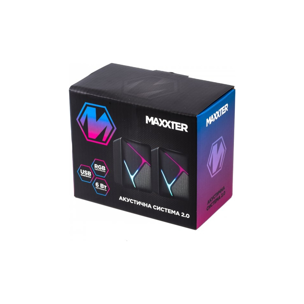 Акустична система Maxxter CSP-U004RGB USB Black (CSP-U004RGB)