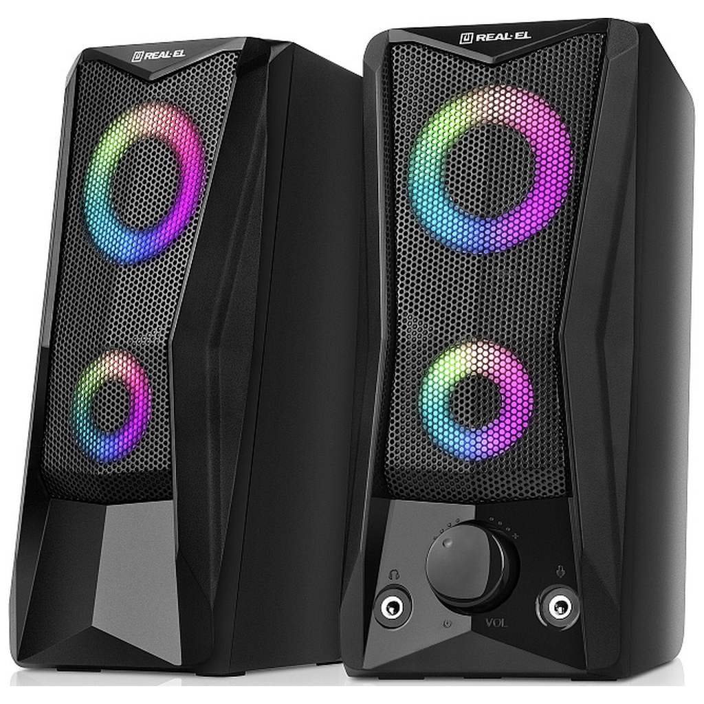 Акустична система REAL-EL S-107 USB Black (EL121100017)