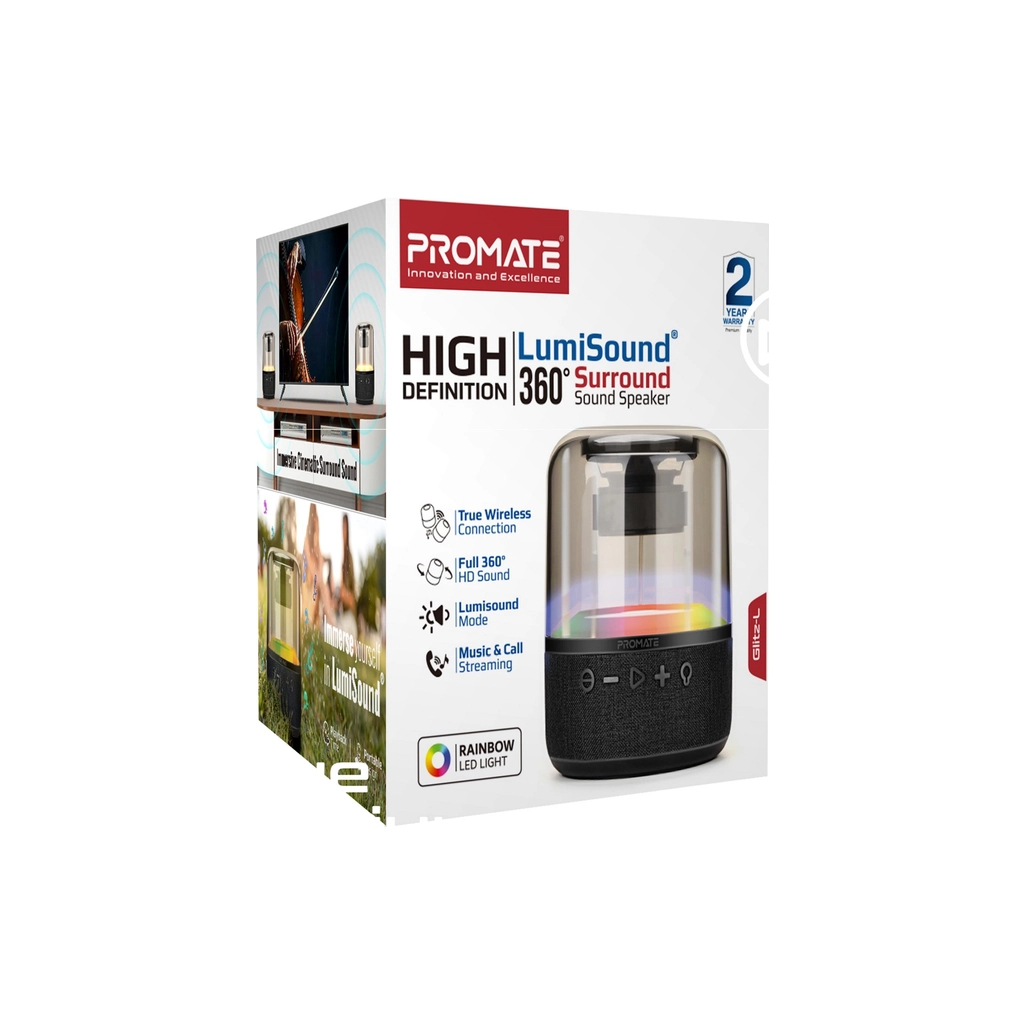 Акустична система Promate Glitz-L Black (glitz-l.black)