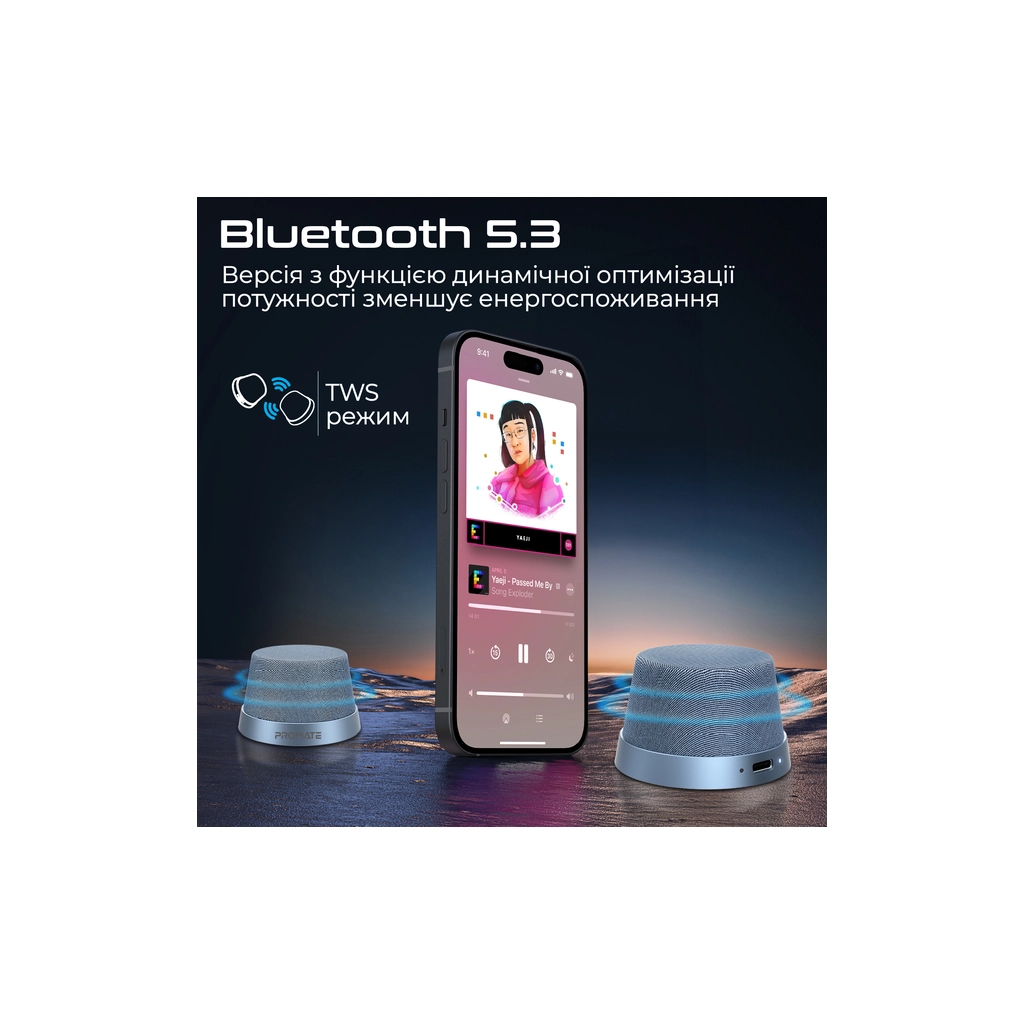 Акустична система Promate Punch 3 Вт Navy (punch.navy)