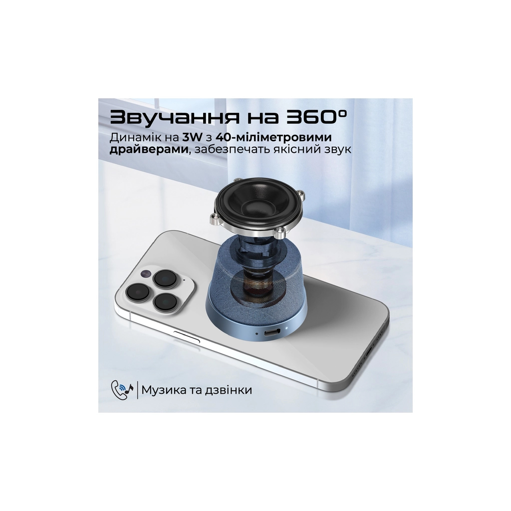 Акустична система Promate Punch 3 Вт Navy (punch.navy)