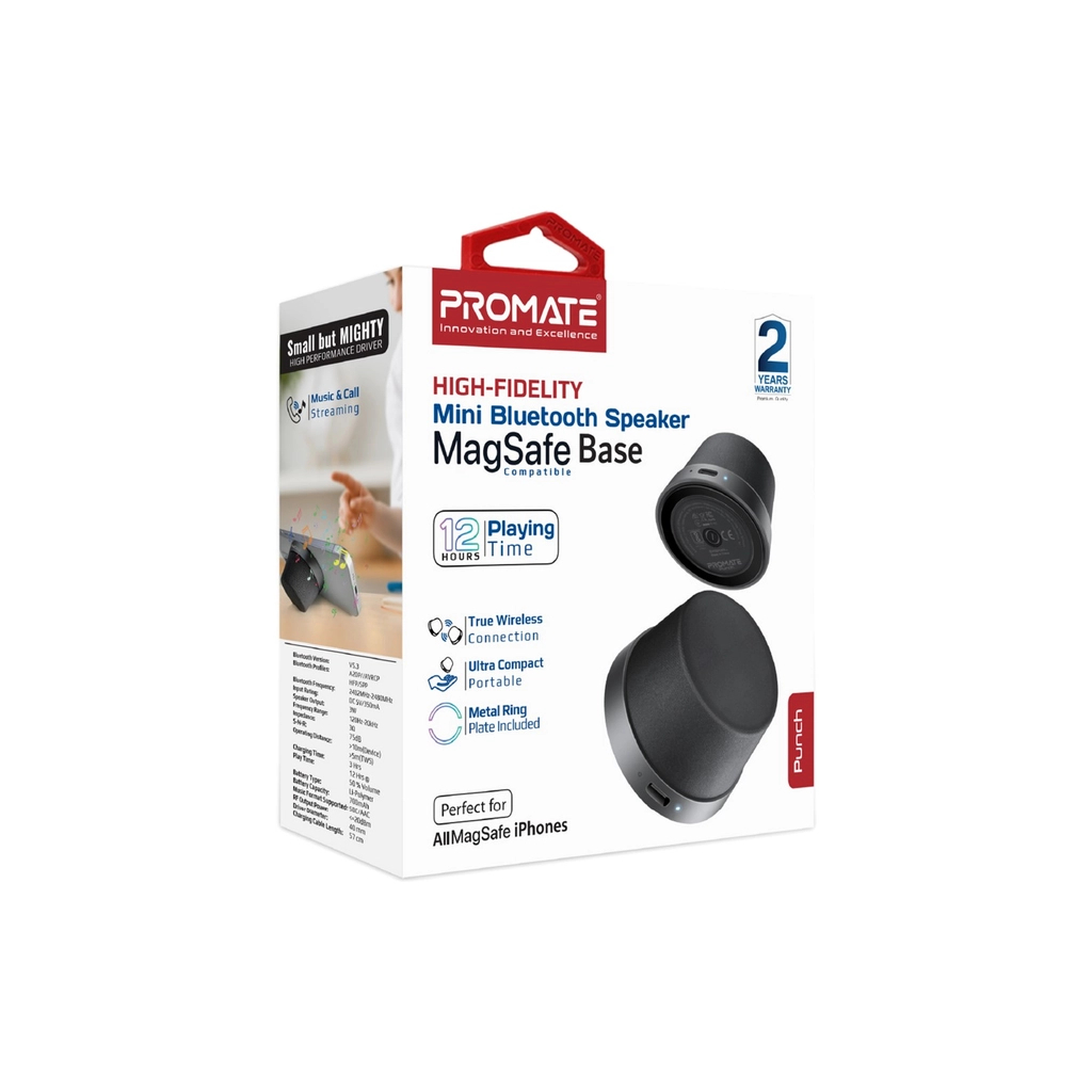 Акустична система Promate Punch 3 Вт Black (punch.black)