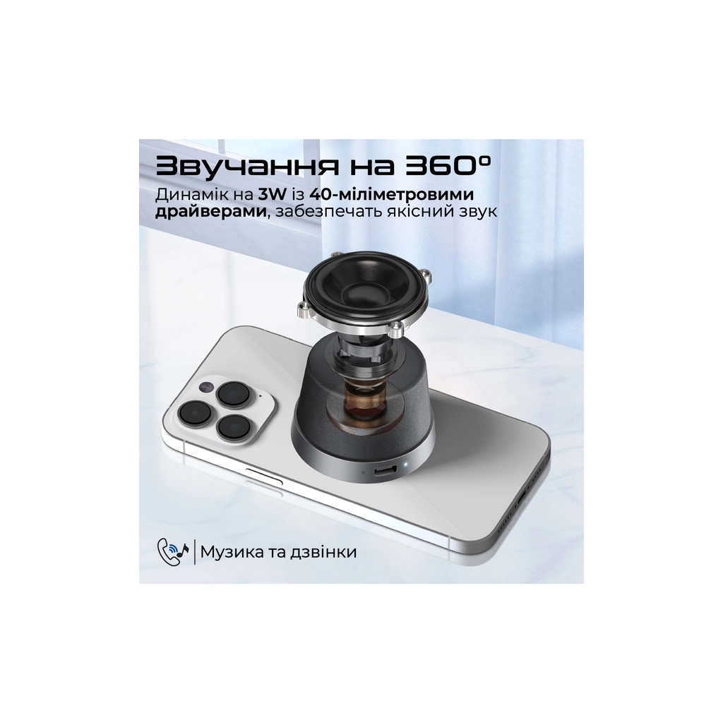 Акустична система Promate Punch 3 Вт Black (punch.black)