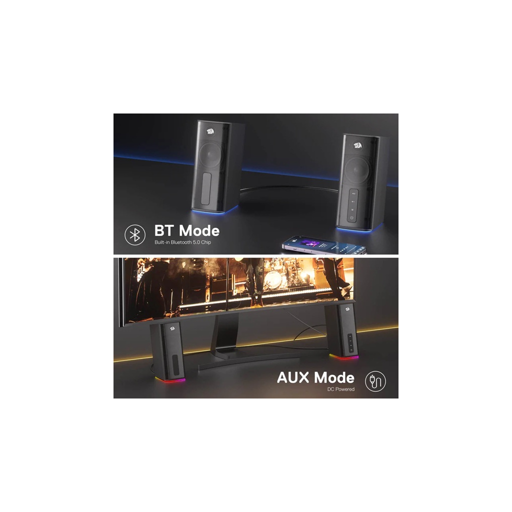 Акустична система Redragon Connie GS814 RGB Bluetooth Black (71987)