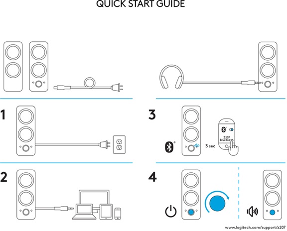 Акустика Logitech Z207 Bluetooth White (L980-001292) 