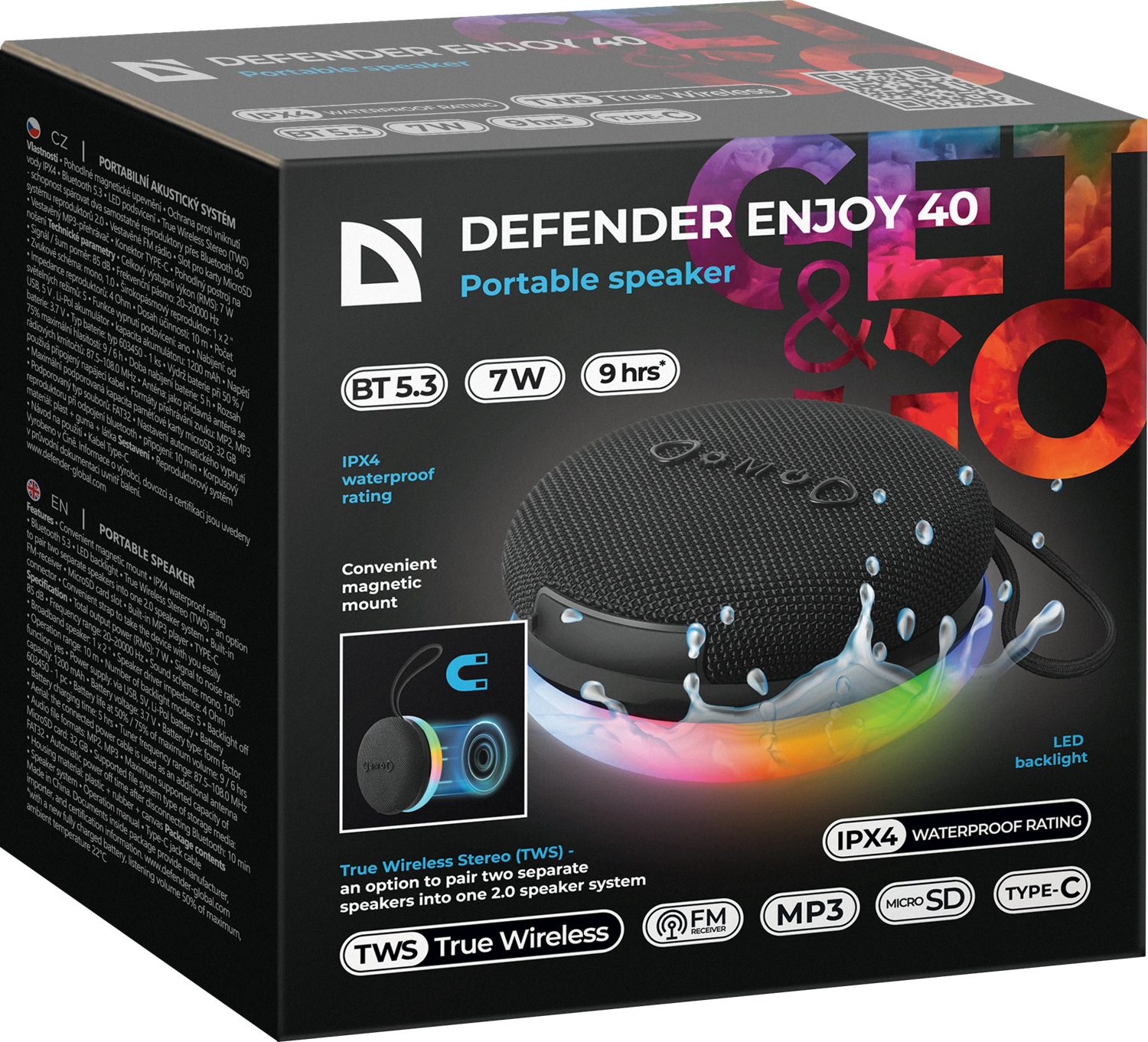 Портативна акустика Defender Enjoy 40 7Вт Black (65141) 
