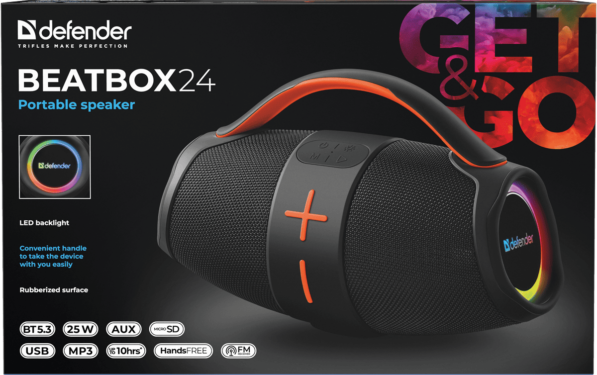 Портативна акустика Defender Beatbox 24 25Вт Black (65324)