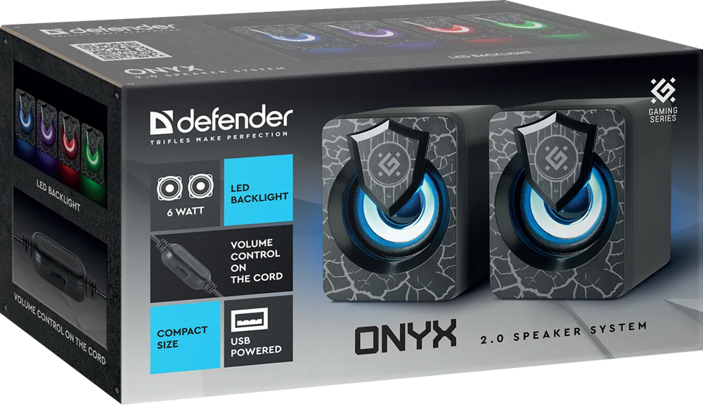 Акустика Defender 2.0 Onyx 6Вт USB Black (65038) 