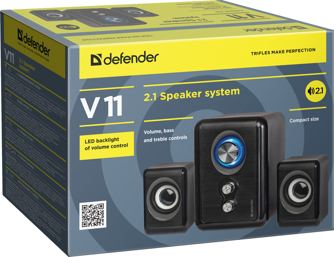 Акустика Defender V11 11 Вт 2.1 system, USB (65111)