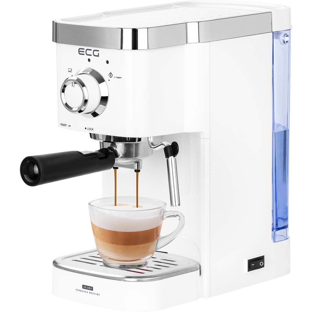 Ріжкова кавоварка еспресо ECG ESP 20301 White (ESP20301 White)