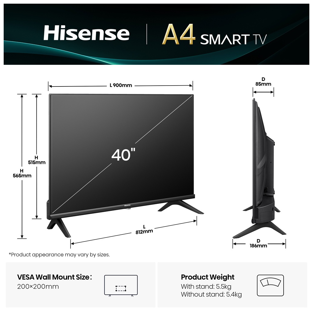 Телевізор Hisense 40A4Q