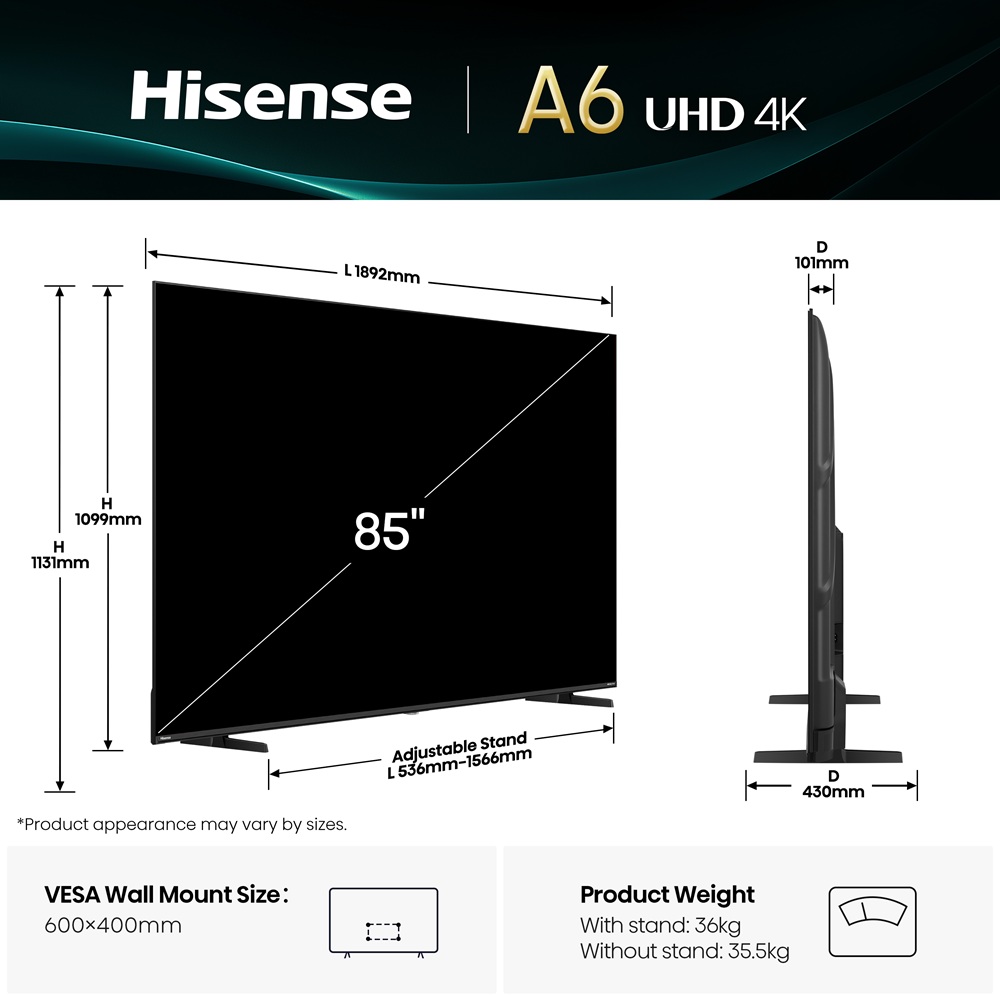 LED-телевізор Hisense 85A6Q 