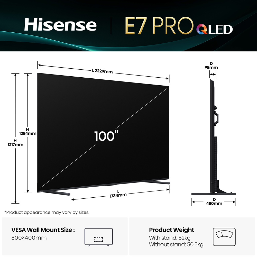 LED-телевізор Hisense 100E7Q PRO 