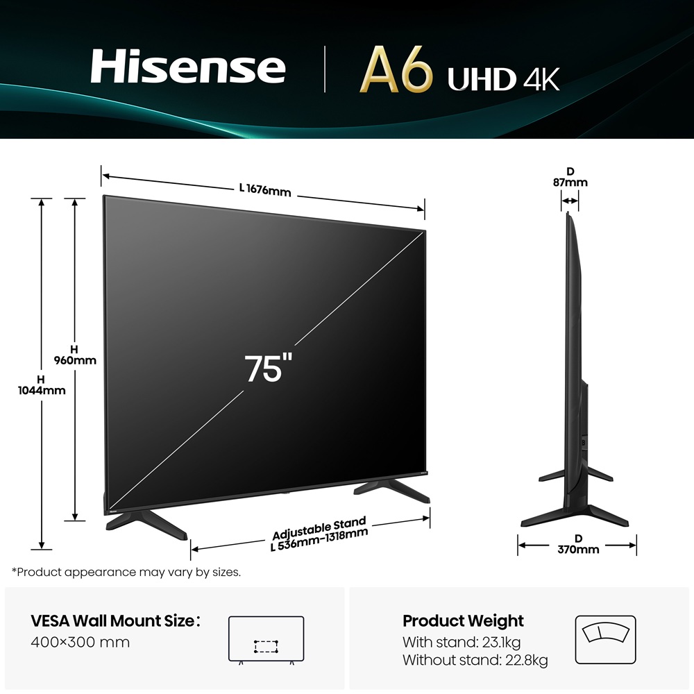 LED-телевізор Hisense 75A6Q 