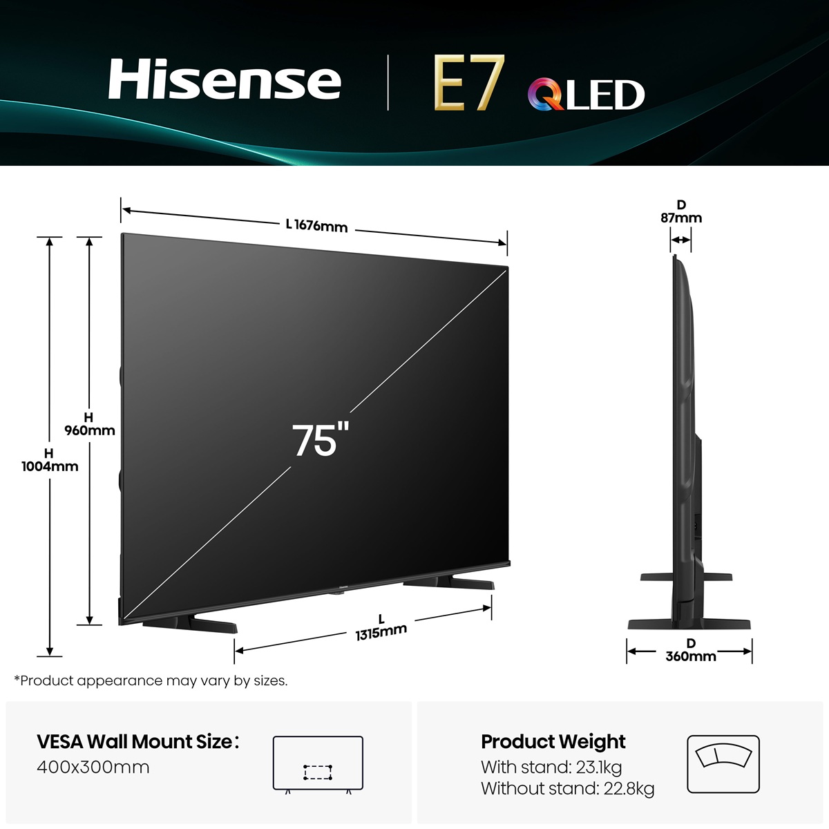 LED-телевізор Hisense 75E7Q 
