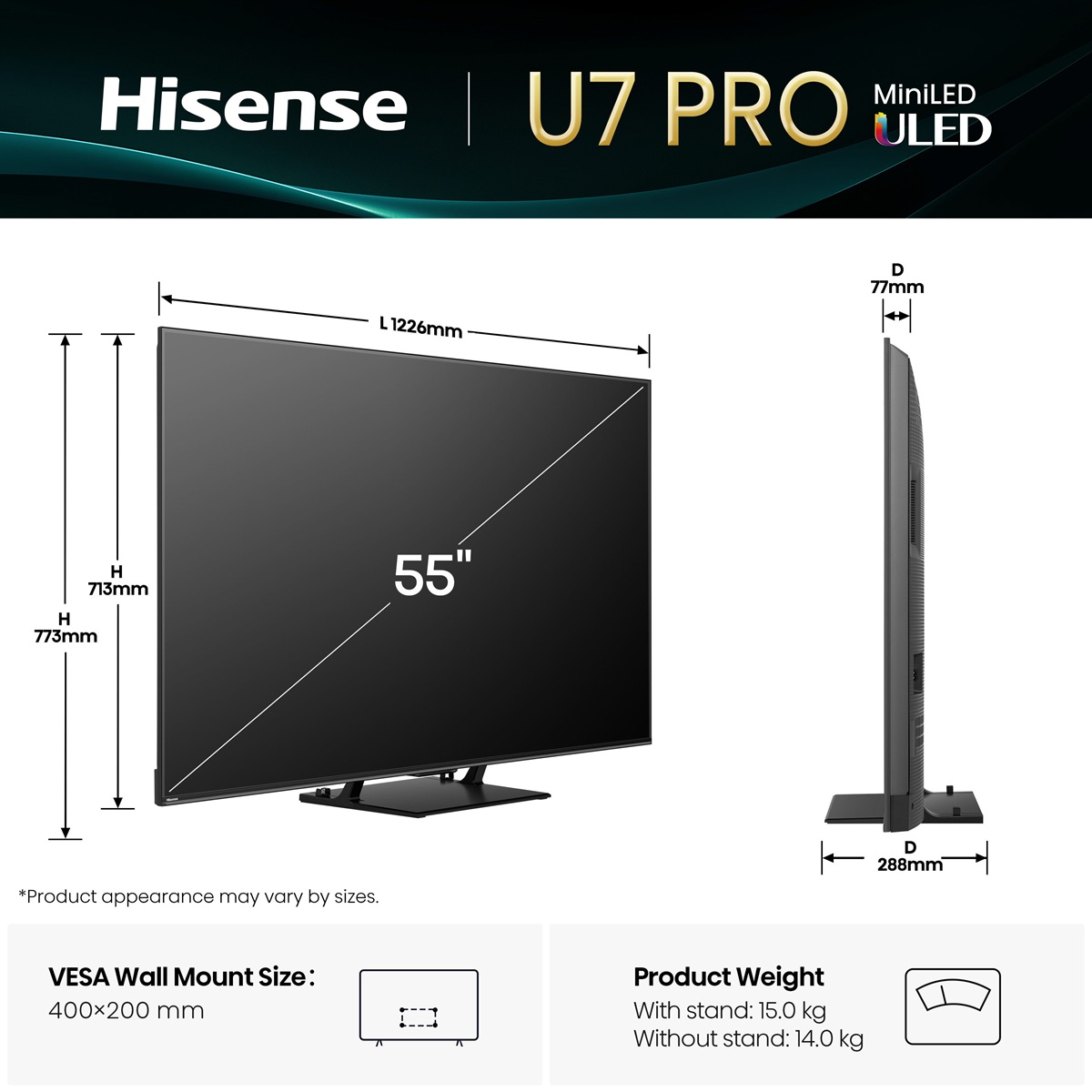 LED-телевізор Hisense 55U7Q PRO 