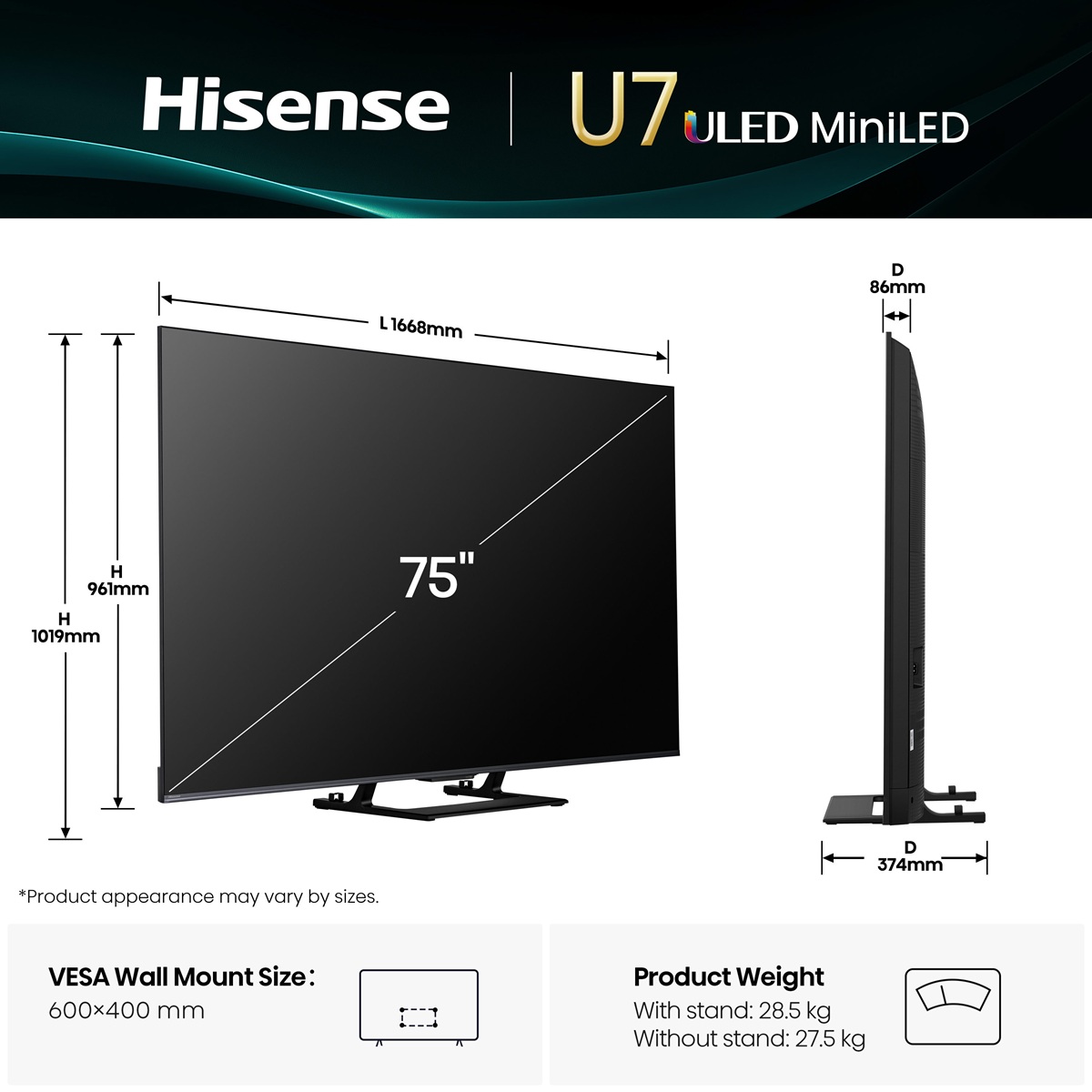 LED-телевізор Hisense 75U7Q 