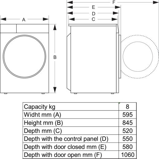 Cушильний автомат Hisense DH3S802BW3/UA