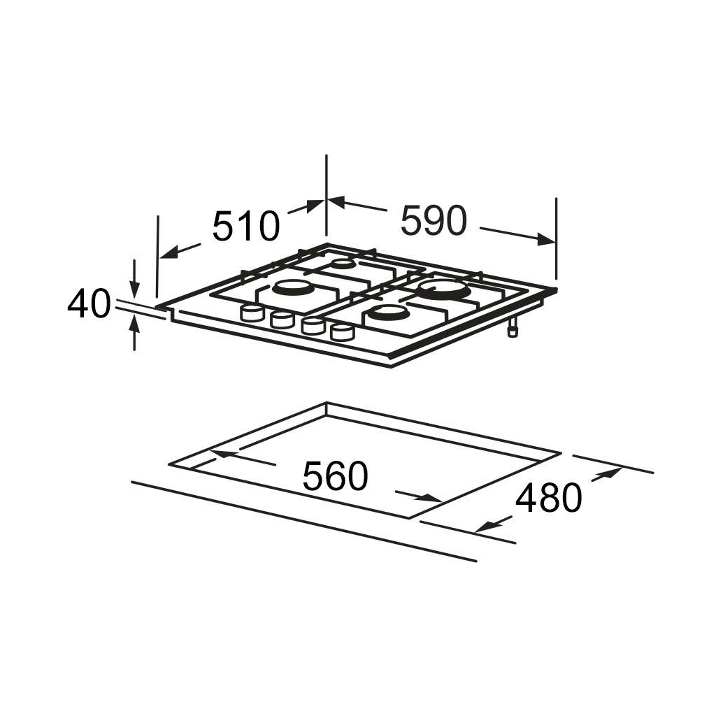 Варочна поверхня Interline HGS 563 FGK XM