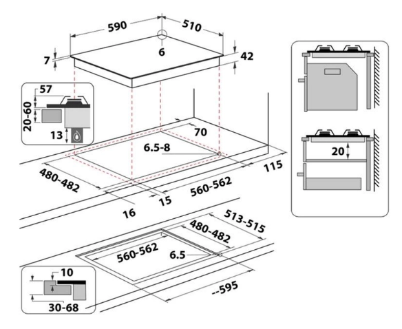 Газова варильна поверхня Whirlpool GOS 6415/NB1
