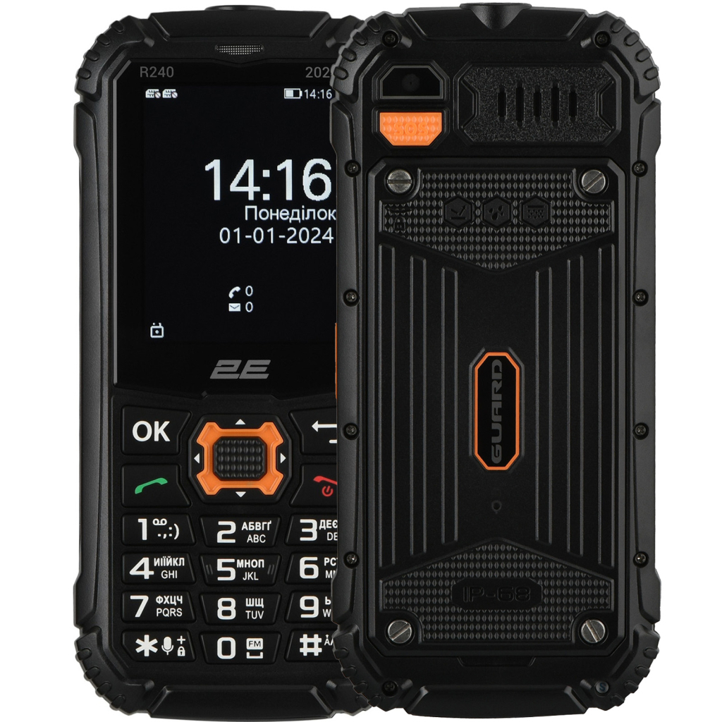 Мобільний телефон 2E R240 2025 Black (694743657623)