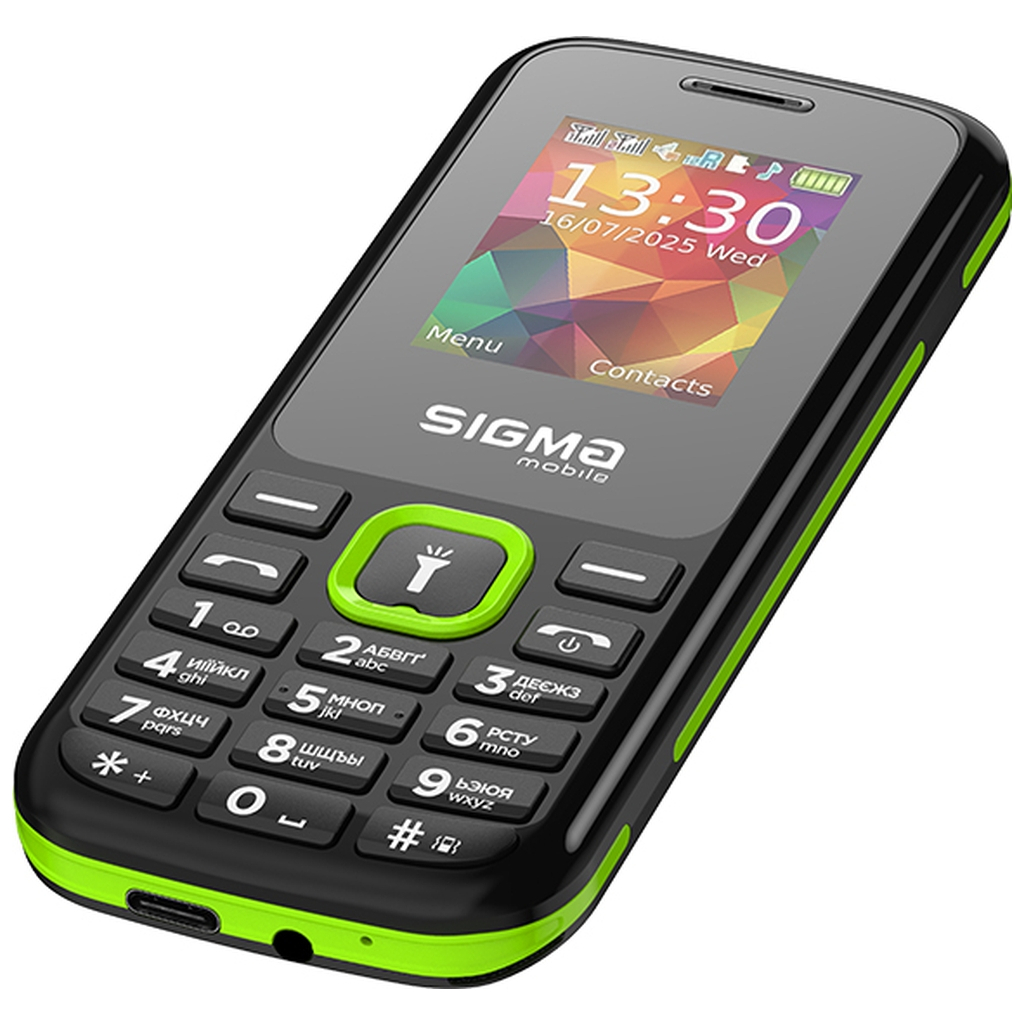 Мобільний телефон Sigma X-style 171 MINI Black-Green (4827798813720)