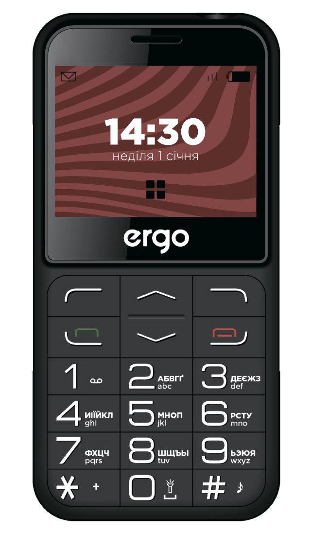 Мобільний телефон ERGO R231 Dual Sim Black