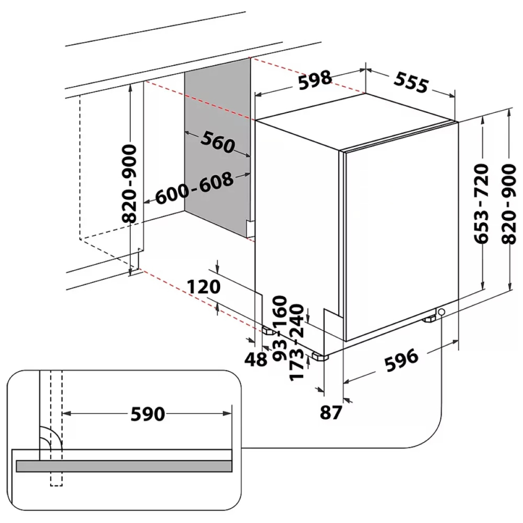 Посудомийна машина Whirlpool W2IHD526A