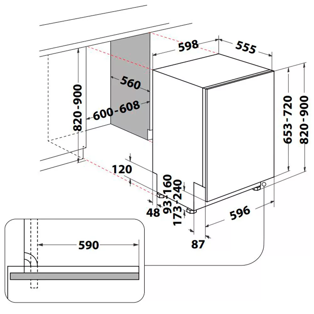 Посудомийна машина Indesit D2I HD524 A