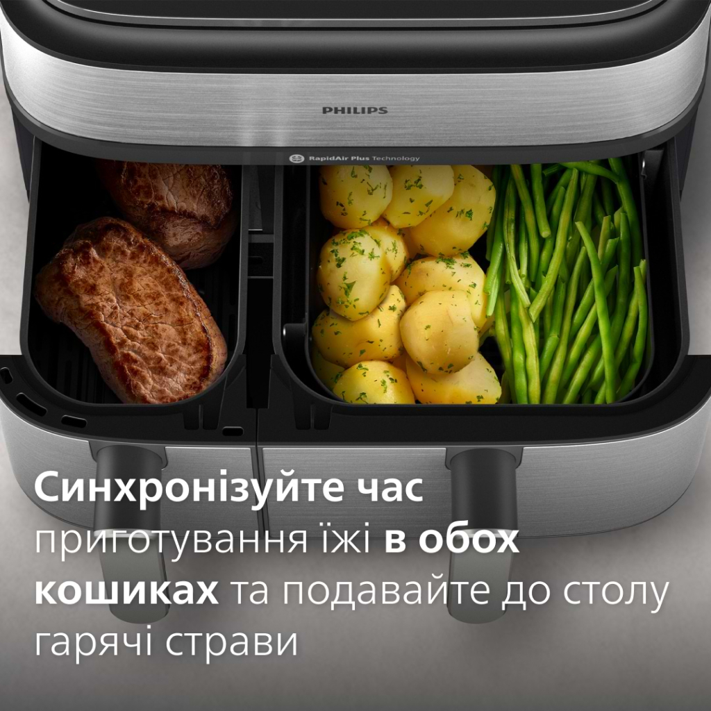 Мультипіч Philips Dual Basket Airfryer 5000 Series (NA555/00)