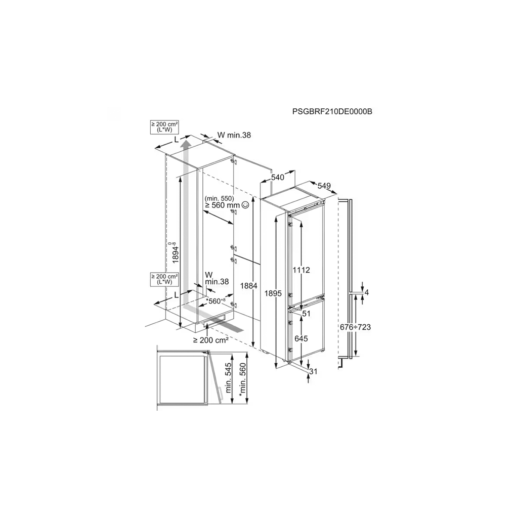 Холодильник Electrolux ENS6TE19S