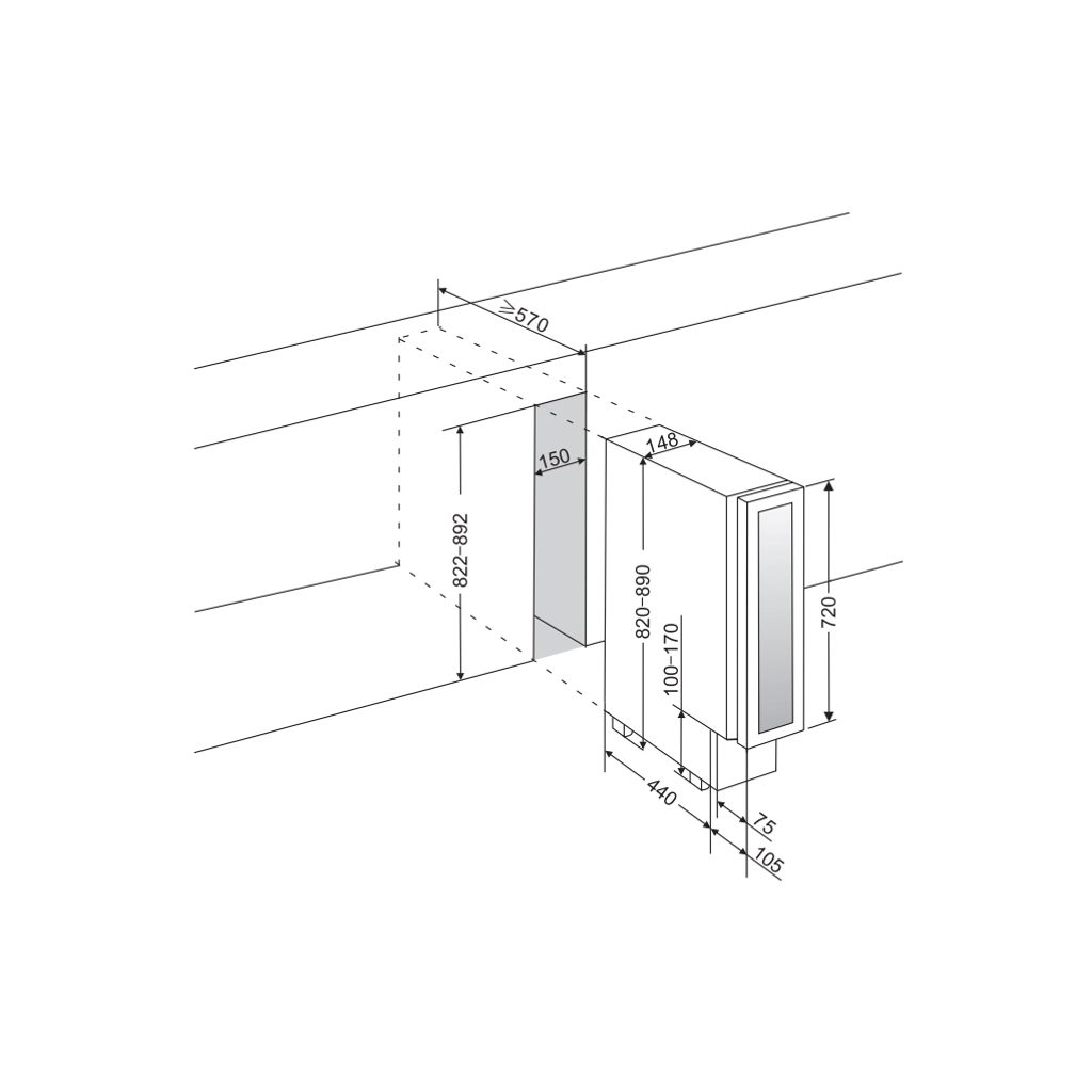 Холодильник Hansa FWC15072B