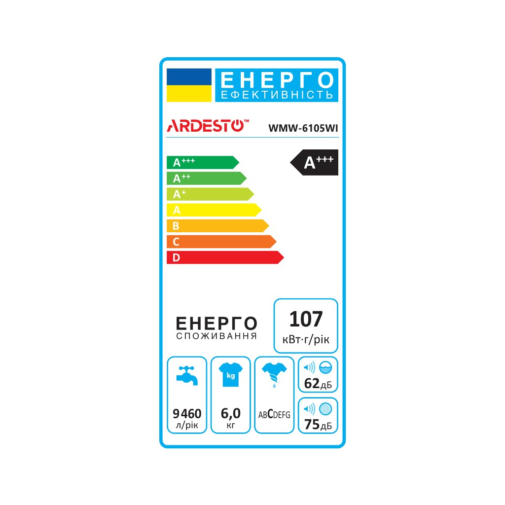 Пральна машина Ardesto WMW-6105WI