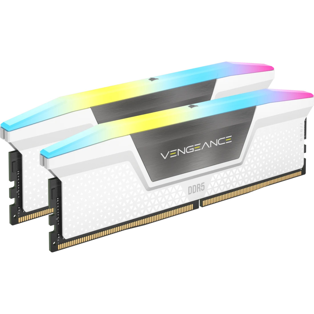 Модуль пам'яті для комп'ютера DDR5 32GB (2x16GB) 6000 MHz Vengeance RGB White Corsair (CMH32GX5M2E6000Z36W)