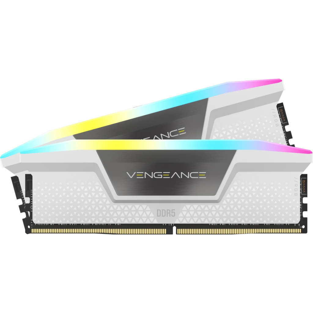 Модуль пам'яті для комп'ютера DDR5 32GB (2x16GB) 6000 MHz Vengeance RGB White Corsair (CMH32GX5M2E6000Z36W)