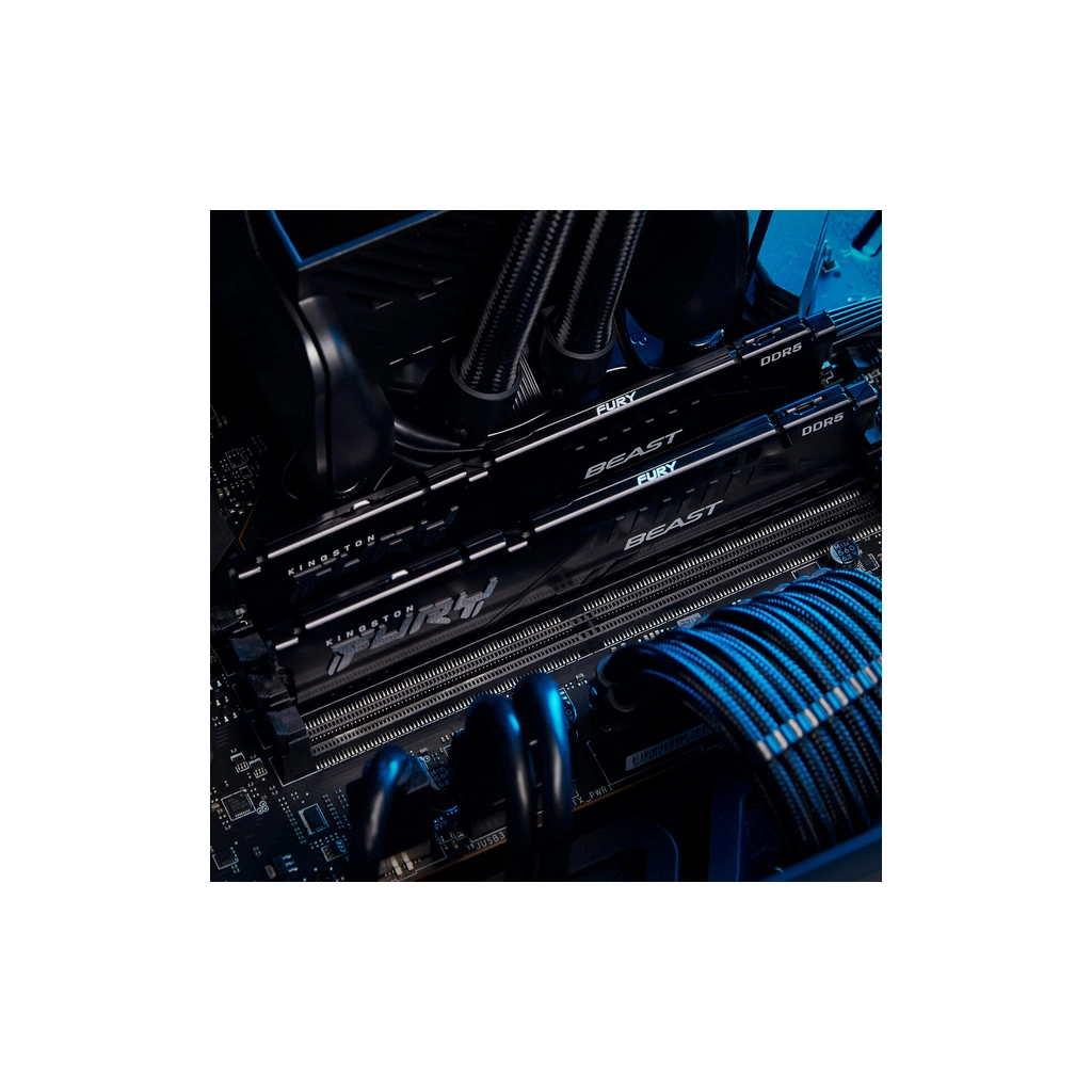 Модуль пам'яті для комп'ютера DDR5 64GB 5600 MHz Beast Black Kingston Fury (ex.HyperX) (KF556C40BB-64)