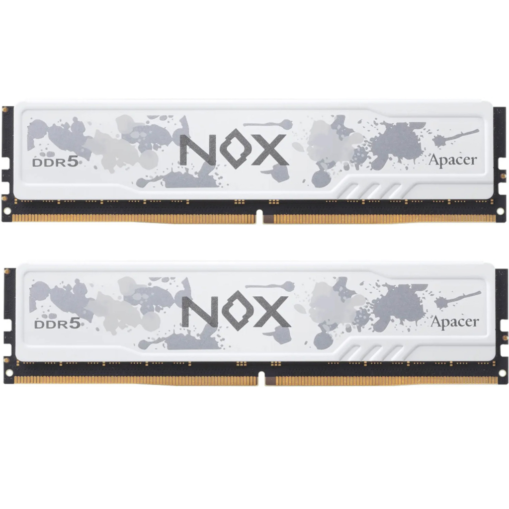 Модуль пам'яті для комп'ютера DDR5 32GB (2x16GB) 6000 MHz NOX White Apacer (AH5U32G60C622MWAA-2)
