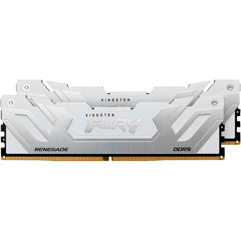 Модуль пам'яті для комп'ютера DDR5 48GB (2x24GB) 8400 MHz Renegade White XMP Kingston Fury (ex.HyperX) (KF584CU40RWK2-48)