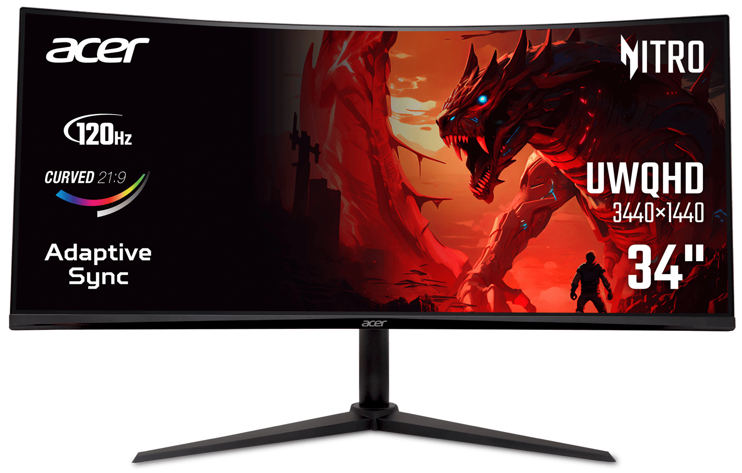 Монiтор 34" Acer ED340CUJ0bmiipx (UM.CE0EE.001) Black