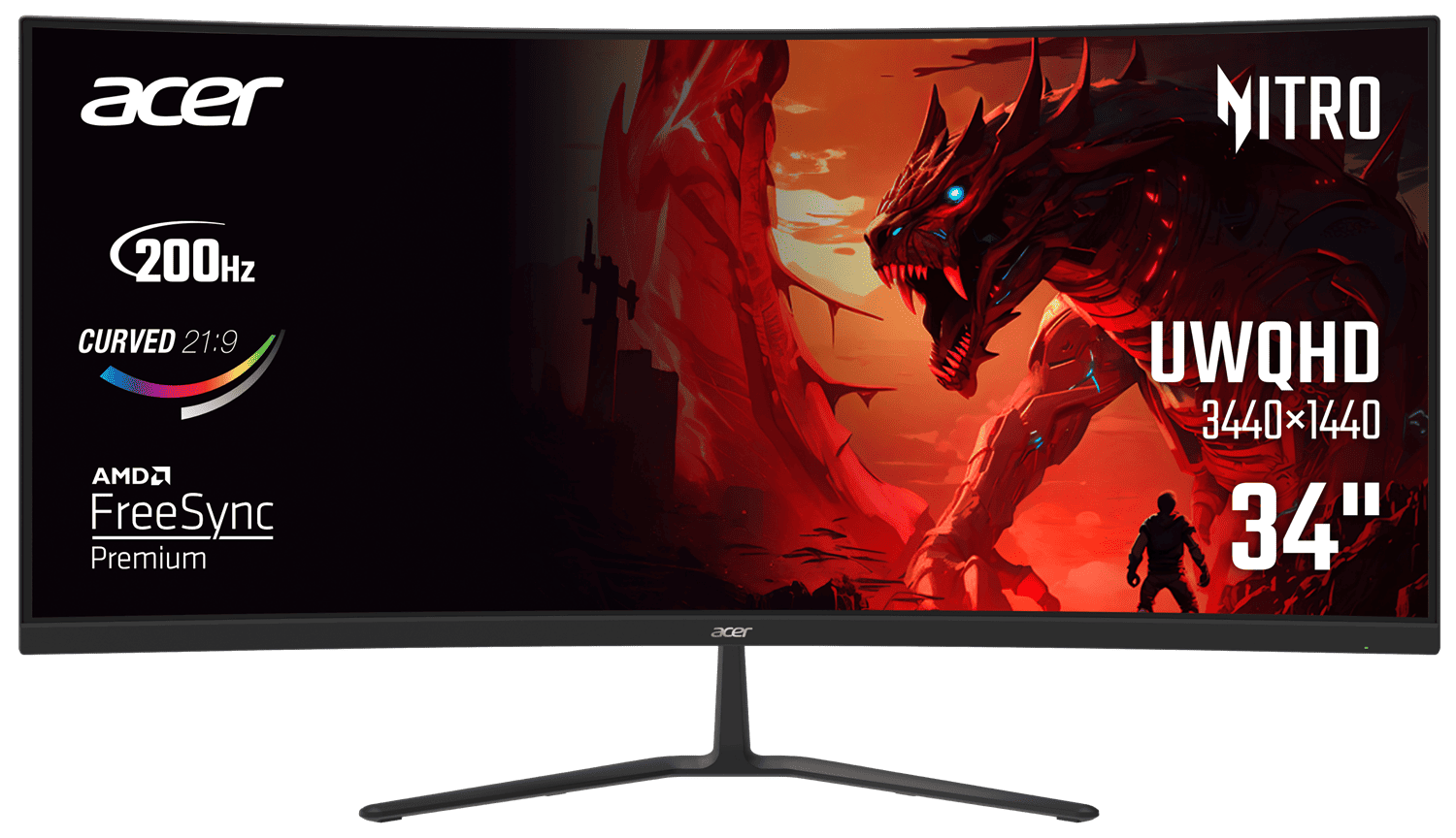 Монiтор 34" Acer ED340CURX0bmiipx (UM.CE0EE.009) Black