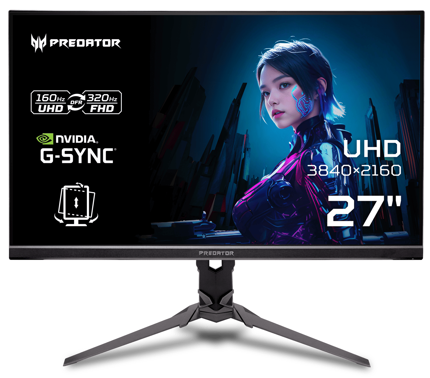 Монiтор 27" Acer Predator XB273KV4bmiiprx (UM.HX3EE.401) Black