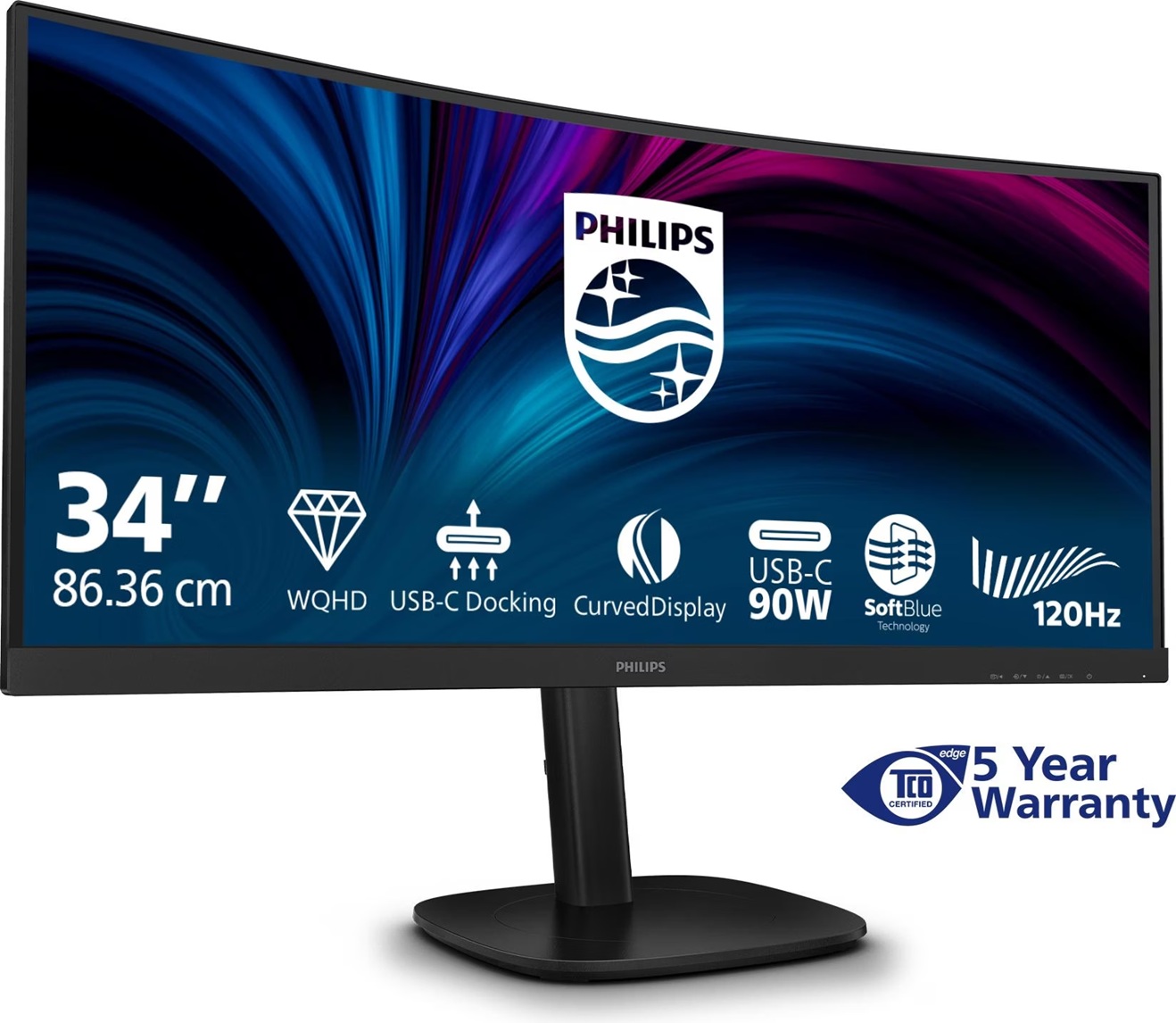 Монiтор 34" Philips 34B2U3600C/00 Black
