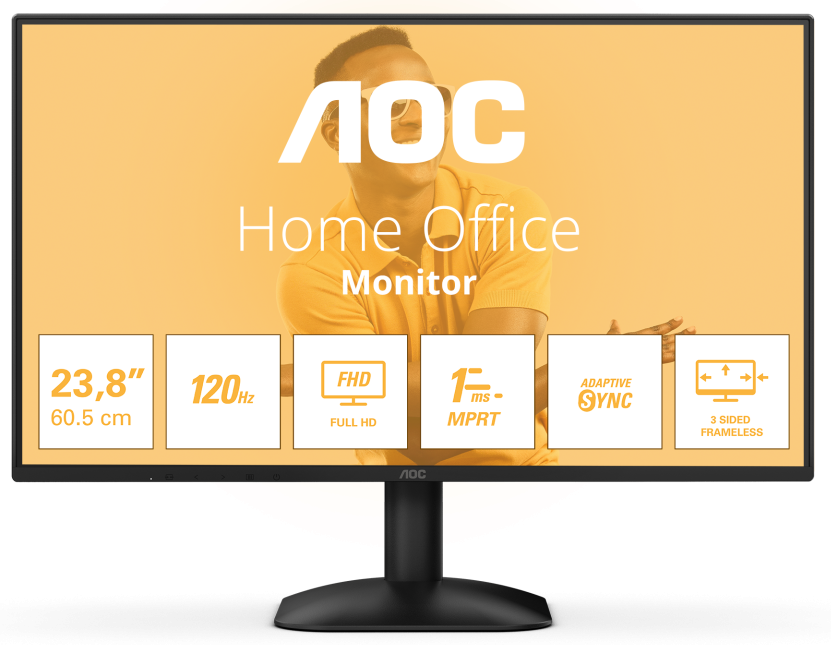 Монiтор 23.8" AOC 24B31H Black