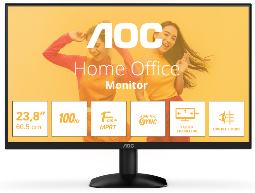 Монiтор 23.8" AOC 24B35HM2 Black