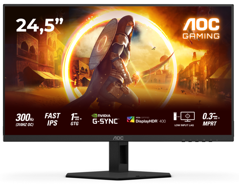 Монiтор 24.5" AOC 25G4SRE Black/Red