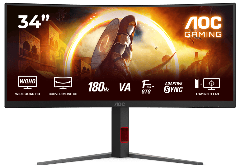 Монiтор 21.5" AOC CU34G4 Black/Red