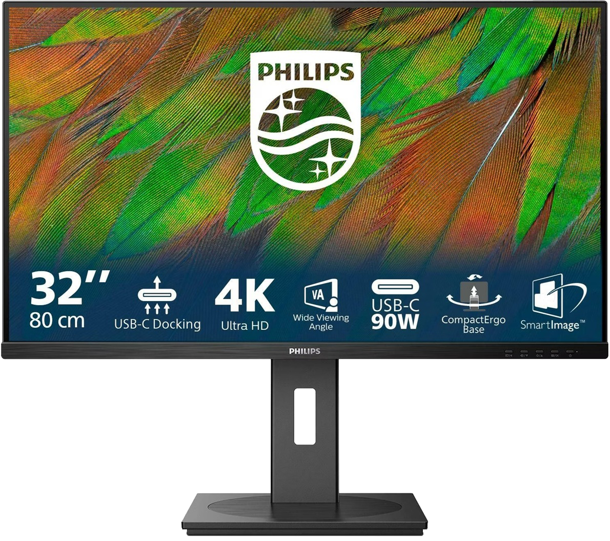 Монiтор 31.5" Philips 32B1U3900/00 Black
