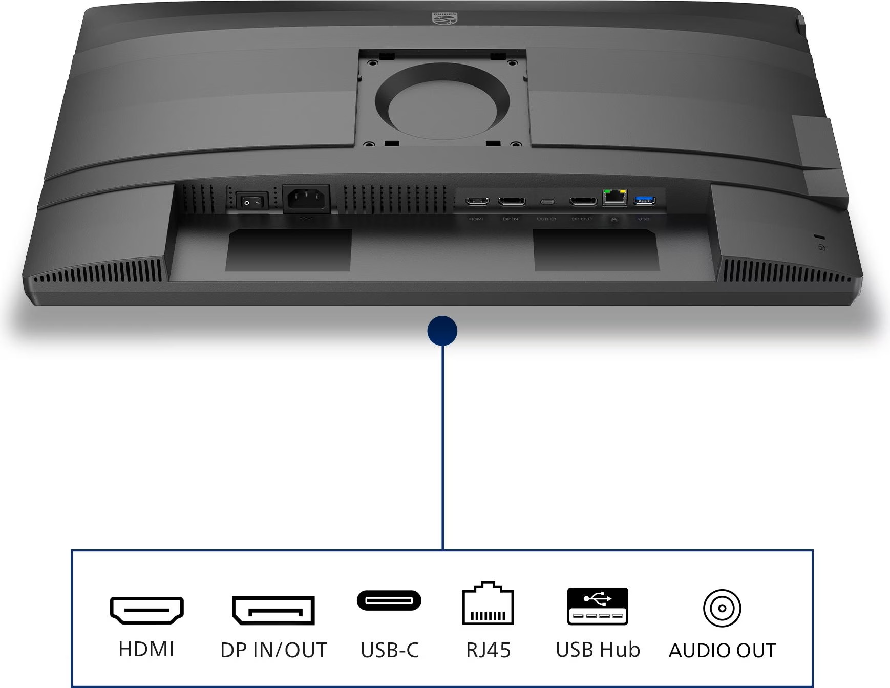 Монiтор 23.8" Philips 24B2U4301/00 Black/Silver