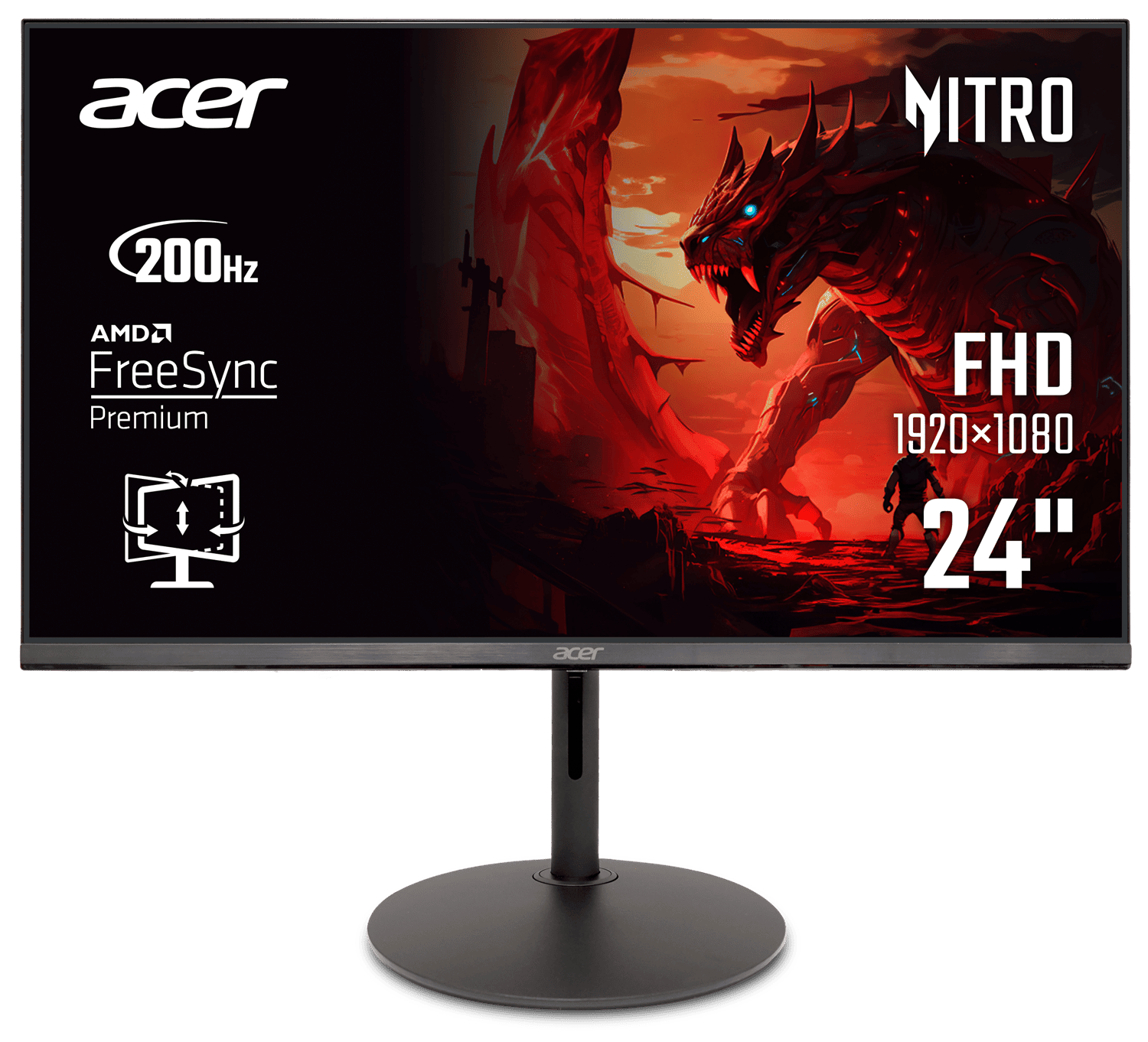 Монiтор 23.8" Acer XF240YX1biiph (UM.QX0EE.105) Black